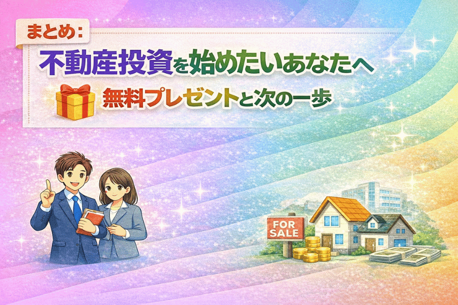 不動産投資を始めたい初心者向けの無料特典3点セット（PDFガイド・オンライン相談・相場データ）紹介画像