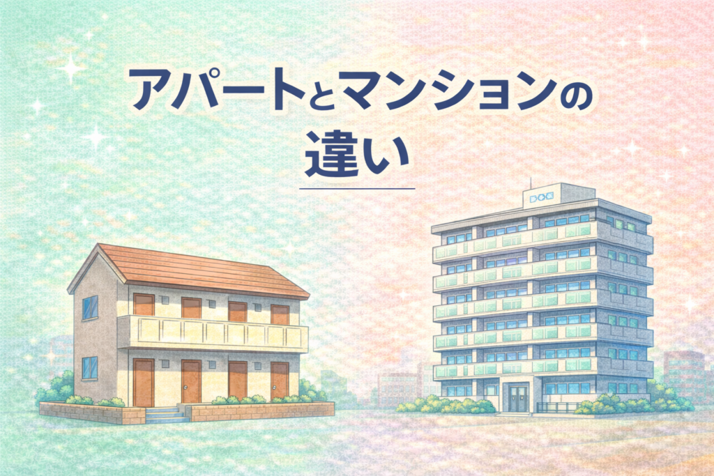 アパートとマンションの違いとは？後悔しないための物件選びガイド