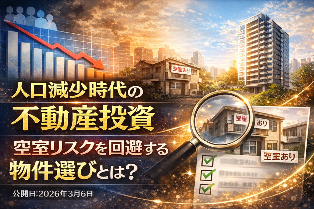 不動産投資 人口減少 リスク｜将来の空室と資産価値低下を避ける物件選びと対策
